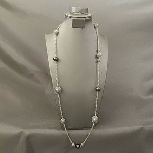 Black and silver ball necklace